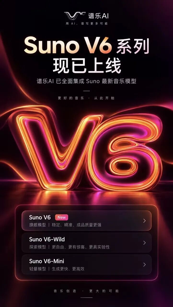 V6上线,Suno为什么急着让所有旧模型消失?