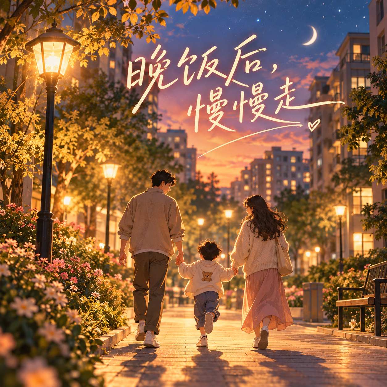 晚饭后散步 — 老陈有把琴